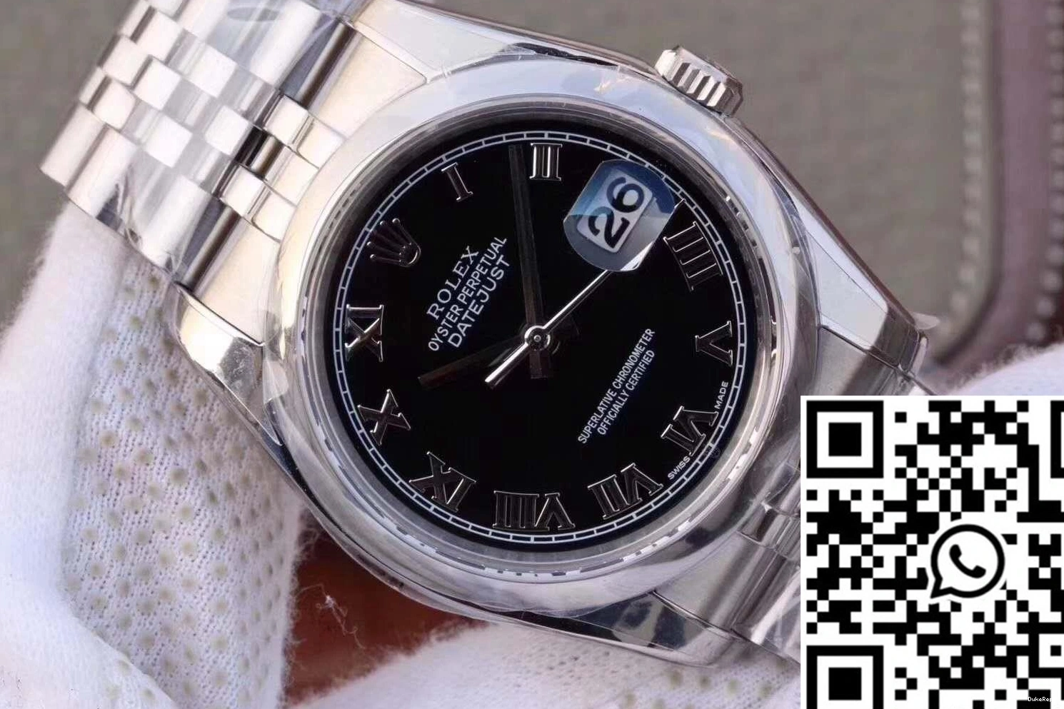 Rome 116234 36mm Time Factory AR Scale Black Datejust Rolex Dial 0521